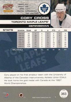 2001-02 Pacific #363 Cory Cross Back