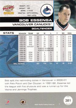 2001-02 Pacific #381 Bob Essensa Back
