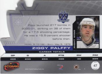 2001-02 Pacific Atomic #47 Ziggy Palffy Back