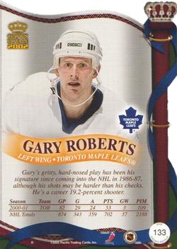 2001-02 Pacific Crown Royale #133 Gary Roberts Back