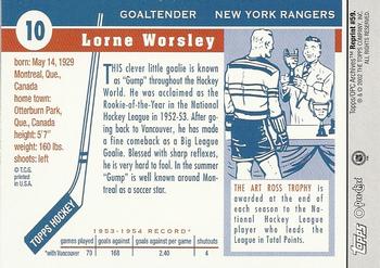 2001-02 Topps / O-Pee-Chee Archives #59 Lorne Worsley Back