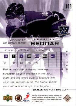 2001-02 Upper Deck Challenge for the Cup #109 Jaroslav Bednar Back