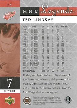 2001-02 Upper Deck Legends #17 Ted Lindsay Back