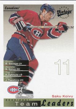 2001-02 Upper Deck Vintage #138 Saku Koivu Front