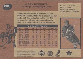 2001-02 Upper Deck Vintage #240 Gary Roberts Back
