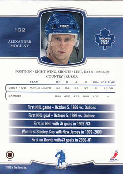 2002-03 Be a Player First Edition #102 Alexander Mogilny Back
