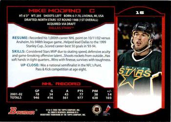 2002-03 Bowman YoungStars #16 Mike Modano Back