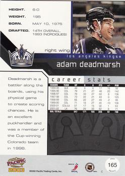 2002-03 Pacific #165 Adam Deadmarsh Back