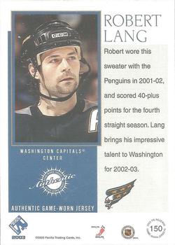 2002-03 Pacific Private Stock Reserve #150 Robert Lang Back