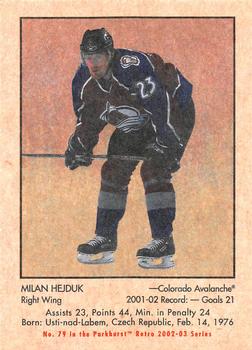 2002-03 Parkhurst Retro #79 Milan Hejduk Front