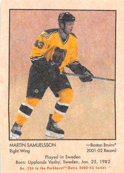 2002-03 Parkhurst Retro #234 Martin Samuelsson Front