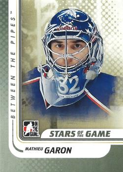 2010-11 In The Game Between The Pipes #123 Mathieu Garon Front