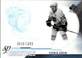 2010-11 SP Authentic #178 Henrik Sedin Front