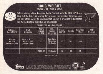 2002-03 Topps Heritage #38 Doug Weight Back