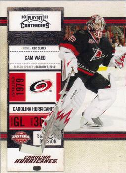 2010-11 Playoff Contenders #44 Cam Ward Front