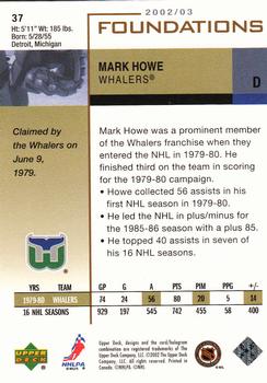 2002-03 Upper Deck Foundations #37 Mark Howe Back