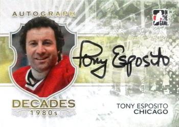 2010-11 In The Game Decades 1980s #A-TE Tony Esposito Front
