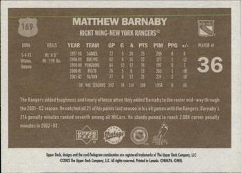 2002-03 Upper Deck Vintage #169 Matthew Barnaby Back