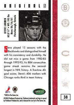 2003-04 Parkhurst Original Six Chicago #38 Steve Larmer Back