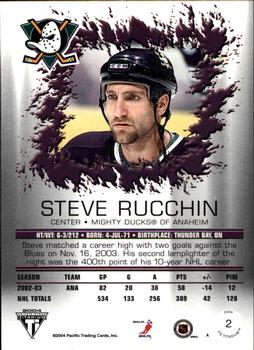 2003-04 Pacific Private Stock Titanium #2 Steve Rucchin Back