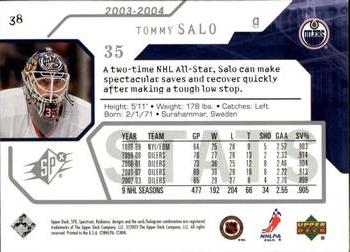 2003-04 SPx #38 Tommy Salo Back