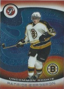 Lot - (Mint) 2003-04 Pacific Trading Invincible Patrice Bergeron Rookie  #102 Hockey Card
