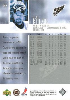 2003-04 Upper Deck #198 Olaf Kolzig Back