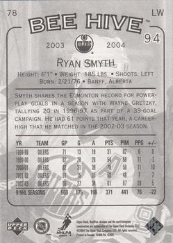 2003-04 Upper Deck Beehive #78 Ryan Smyth Back