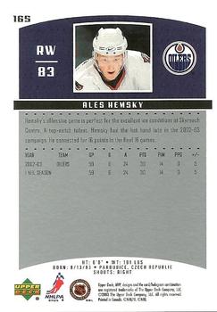 2003-04 Upper Deck MVP #165 Ales Hemsky Back