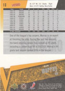 2003-04 Upper Deck Victory #13 Glen Murray Back