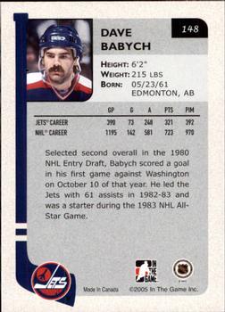 2004-05 In The Game Franchises Canadian #148 Dave Babych Back