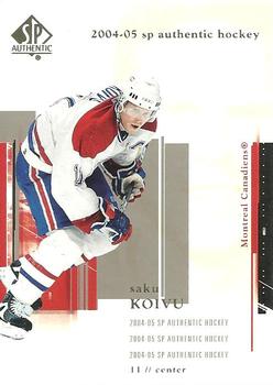 2004-05 SP Authentic #48 Saku Koivu Front