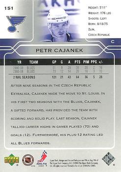 2004-05 Upper Deck #151 Petr Cajanek Back