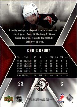 2005-06 SPx #11 Chris Drury Back