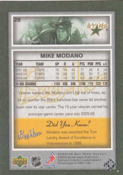 2005-06 Upper Deck Beehive #28 Mike Modano Back