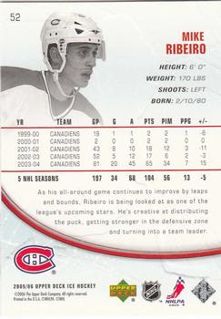 2005-06 Upper Deck Ice #52 Mike Ribeiro Back