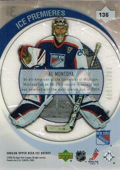 2005-06 Upper Deck Ice #136 Al Montoya Back