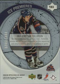 2005-06 Upper Deck Ice #193 Ole-Kristian Tollefsen Back