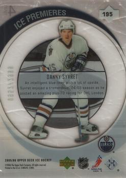 2005-06 Upper Deck Ice #195 Danny Syvret Back