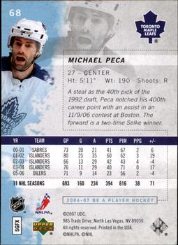 2006-07 Be A Player #68 Michael Peca Back