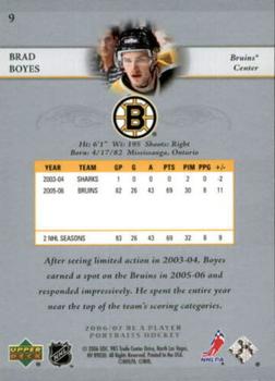 2006-07 Be A Player Portraits #9 Brad Boyes Back