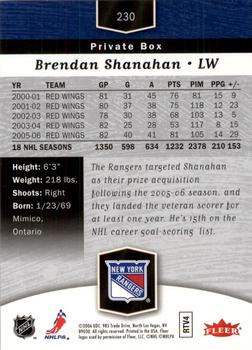 2006-07 Flair Showcase #230 Brendan Shanahan Back