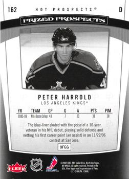 2006-07 Fleer Hot Prospects #162 Peter Harrold Back