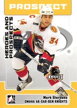 2006-07 In The Game Heroes and Prospects #49 Mark Giordano Front
