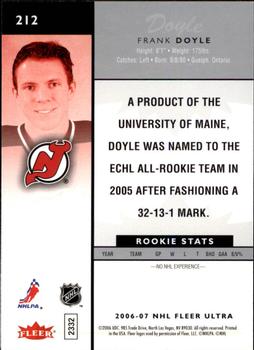 2006-07 Ultra #212 Frank Doyle Back