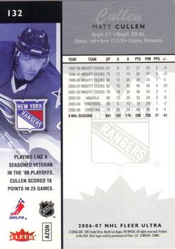 2006-07 Ultra #132 Matt Cullen Back