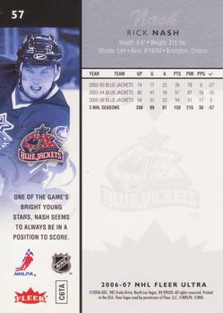 2006-07 Ultra #57 Rick Nash Back