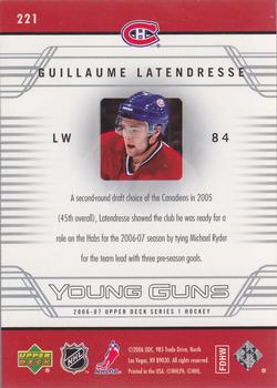 2006-07 Upper Deck #221 Guillaume Latendresse Back