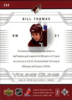 2006-07 Upper Deck #234 Bill Thomas Back