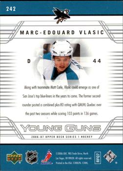 2006-07 Upper Deck #242 Marc-Edouard Vlasic Back